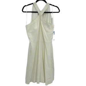 Antonio Melani Dress 8 White Zipper Vneck